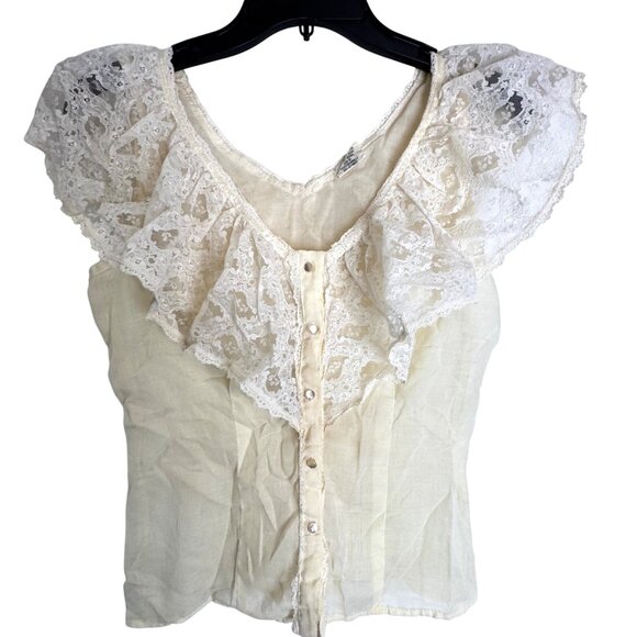 Candi California Vintage Lace Victorian Style Womens Top - Picture 1 of 6